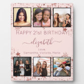 Brunnenfreunde Foto Collage Rose Goldfreunde Fotoplatte (Vorderseite)