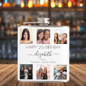 Brunnenfreunde zum Geburtstag Foto-Collage Flachmann