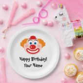 Brunnengeburt-Clown-Cartoon Pappteller (Party)