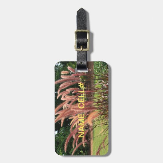 Brunnengras-Gepäckmarke Gepäckanhänger (Vorderseite vertikal)
