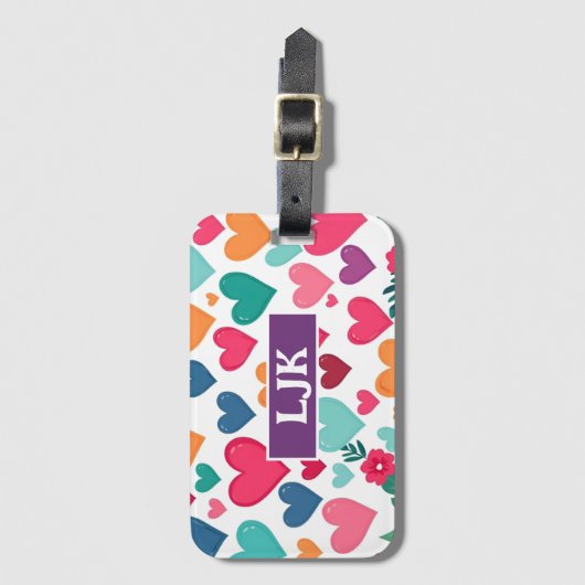 Brunnenherzen Gepäckanhänger (Vorderseite Vertikal)