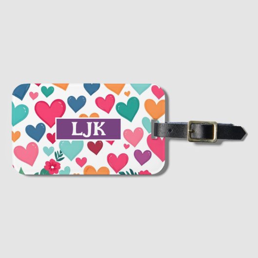 Brunnenherzen Gepäckanhänger (Vorderseite (Horizontal))