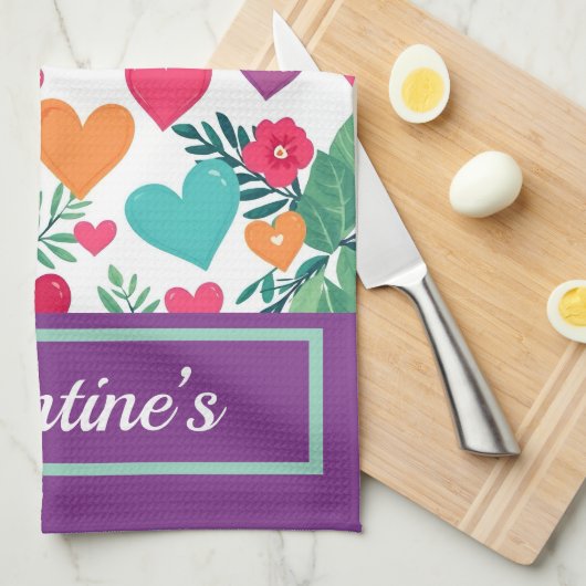 Brunnenherzen Geschirrtuch (Viertel Falte)