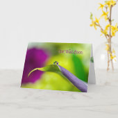 Brunnenwasser bald auf Blätter Karte (Gelbe Blume)