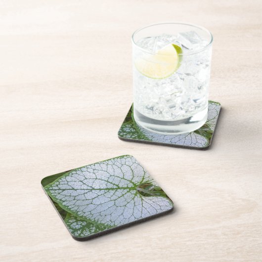 Brunnera Macrophyllum Pflanze Leaf Floral Getränkeuntersetzer (Rechte Seite)