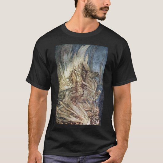 Brünnhilde und der Begräbnis- Pyre von Siegfried T-Shirt (Vorderseite)