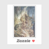 Brünnhilde und der Bestattungstest von Siegfried Aufkleber (Blatt)