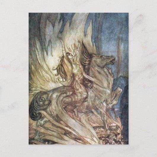 Brünnhilde und der Bestattungstest von Siegfried Postkarte (Vorderseite)