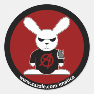 Bruno-Aufkleber mit Grenzen Runder Aufkleber