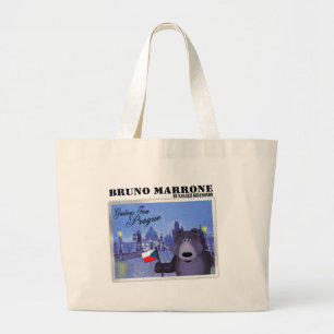 Bruno in der Prag-Taschen-Tasche Jumbo Stoffbeutel