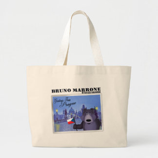 Bruno in der Prag-Taschen-Tasche Jumbo Stoffbeutel