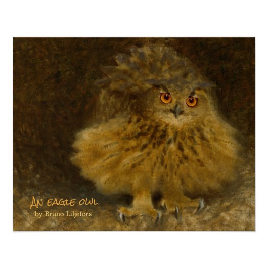 Bruno Liljefors Eagle-owl 1905 CC1176 Wildlife Poster (Vorderseite)