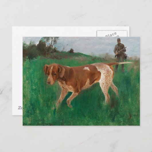 Bruno Liljefors - Gustaf Kolthoff Jagd Postkarte (Vorne/Hinten)