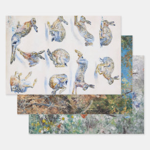 Bruno Liljefors, Tiere Geschenkpapier Set