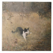 Bruno Liljefors - Vogeljagd bei Katzen Fliese (Vorderseite)