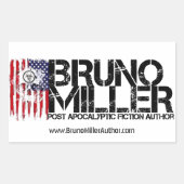 Bruno Miller Logo-Aufkleber Rechteckiger Aufkleber (Vorderseite)
