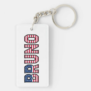 Bruno Name Vorname USA Flagge Anhänger Schlüssel Schlüsselanhänger