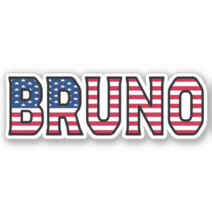 Bruno Name Vorname USA Sticker Stickerset