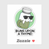 Bruns auf einem Thyme Funny Herb Pub Aufkleber (Blatt)