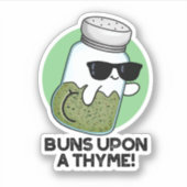 Bruns auf einem Thyme Funny Herb Pub Aufkleber (Vorderseite)