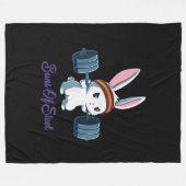 Bruns von Ness Rabbit Bunny Lover Gym Workout Funn Fleecedecke (Vorderseite (Horizontal))