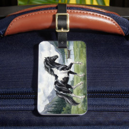 Brunskjottur Black pinto Icelandic Gepäckanhänger