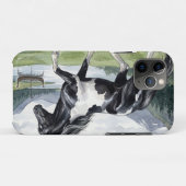 Brunskjottur Schwarzer Pinto Isländer Case-Mate iPhone Hülle (Rückseite (Horizontal))