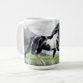 Brunskjottur Schwarzer Pinto Isländer Kaffeetasse (Vorderseite Links)