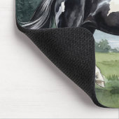 Brunskjottur Schwarzer Pinto Isländer Mousepad (Ecke)