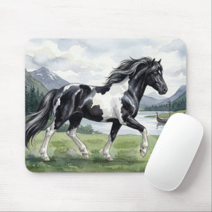 Brunskjottur Schwarzer Pinto Isländer Mousepad