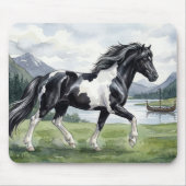 Brunskjottur Schwarzer Pinto Isländer Mousepad (Vorne)