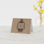 Brünstige, Inspiriert Monogramm-Öllängennotecards Karte (Gelbe Blume)