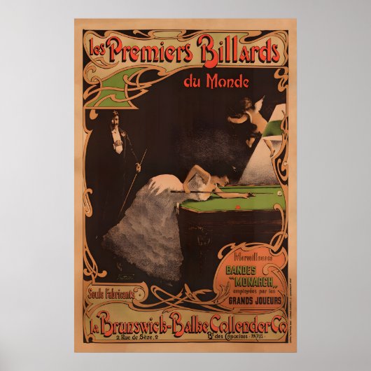 Brunswick Billards Vintage Poster (Vorne)