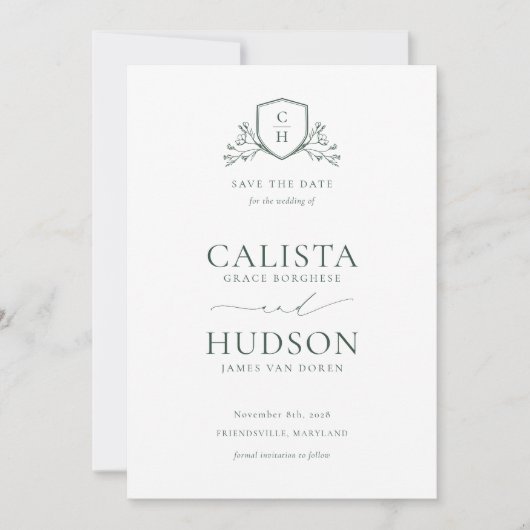 BRUNSWICK CREAT Wedding Foto Save The Date (Vorderseite)