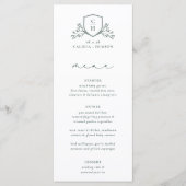 BRUNSWICK CREST Wedding Menu Menükarte (Vorderseite)