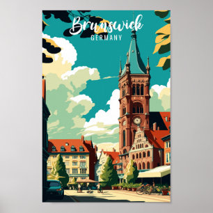 Brunswick Deutschland Vintage Poster