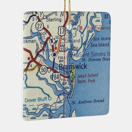 Brunswick GA Jekyll Island Keramikornament (Rechts)