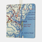 Brunswick GA Jekyll Island Keramikornament (Links)