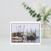 Brunswick, Georgia Coast Shrimp Boats Postkarte (Stehend Vorderseite)
