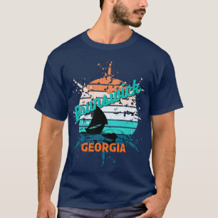Brunswick Georgia Retro Vintag explodierender Sonn T-Shirt