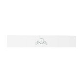 BRUNSWICK Green Botanical Monogram Crest Einladungsbanderole (Flach)