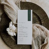 BRUNSWICK Green Modern Wedding Platzkarte Menükarte