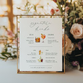 BRUNSWICK Green Signature Drinks Wedding Bar Sign Poster