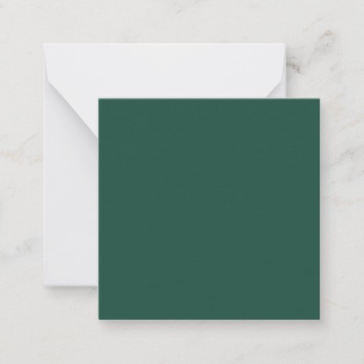 Brunswick Green Solid Color Mitteilungskarte (Vorderseite)
