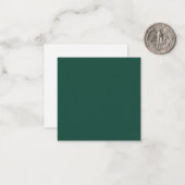 Brunswick Green Solid Color Mitteilungskarte (Vorderseite/Rückseite Beispiel)