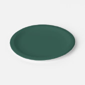 Brunswick Green Solid Color Pappteller (Schrägansicht)