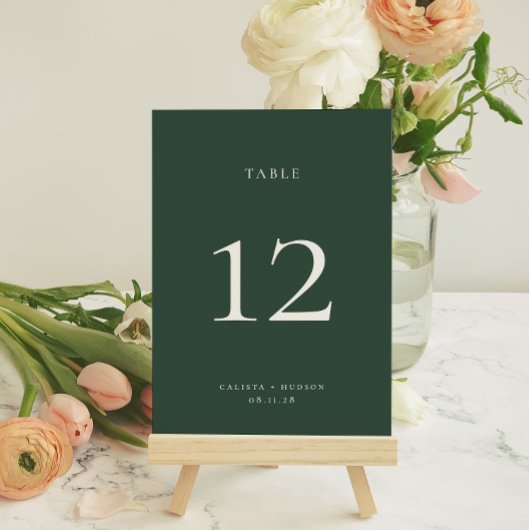 BRUNSWICK Green Tischnummer Card