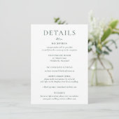 BRUNSWICK Green Wedding Details Card Einladung (Stehend Vorderseite)
