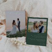 BRUNSWICK Green Wedding Foto Dankeskarte