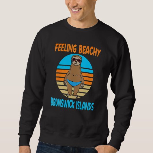 Brunswick Islands Vacation Fun Sloth Sweatshirt (Vorderseite)